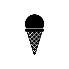 Ice cream icon, logo isolated on white