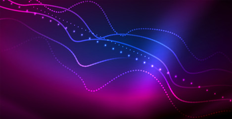 Neon lines shiny glowing background