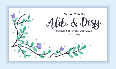 Wedding marriage invitation card template