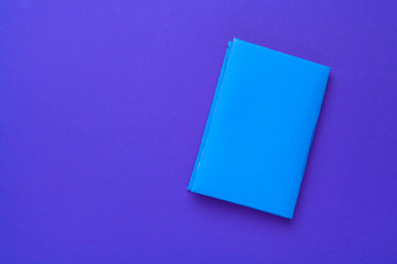 books on a blue background