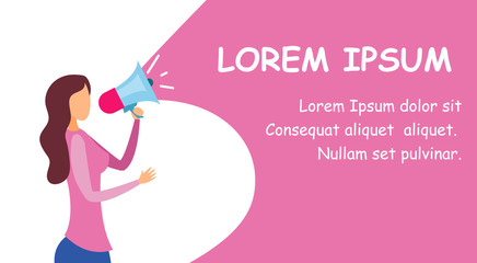 Marketing Business Flat Banner Vector Template