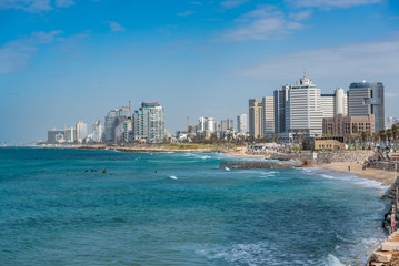 Cityscape of Tel Aviv taken from Jaffa, Tel Aviv-Yafo, Israel