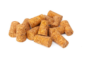 Wine corks isolated on white background