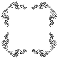 Vintage Ornament Greeting Card, Ornamental Frame.