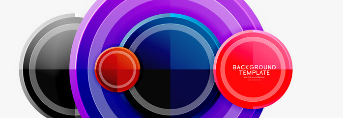 Colorful glossy circles background