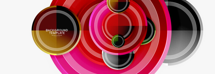 Colorful glossy circles background