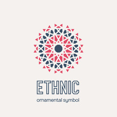 Vector mosaic ethnic emblem