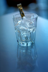 Photo of blue ice macro of large