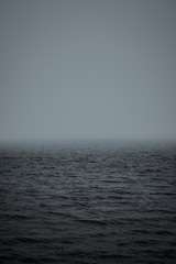 Dark sea with fog