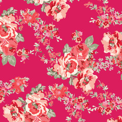 Obraz premium illustration of a beautiful floral bouquet. watercolor floral pattern, 