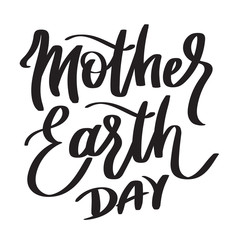 Mother Earth day brush calligraphy