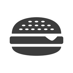 Burger icon on white background.