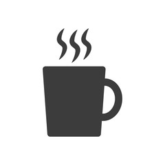 Mug flat icon on white background.