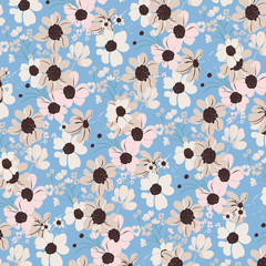 illustration of a beautiful floral bouquet.  watercolor floral pattern, 