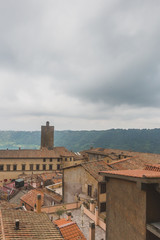 Buildings of the town of Nemi, in the Alban Hills south of Rome, Italy