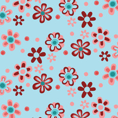 Fashionable pattern in small flowers. Floral background for textiles