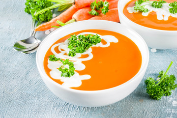 Spring carrot soup