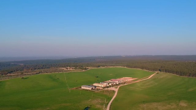 aerial view of a farm in the Puglia countryside - Italy