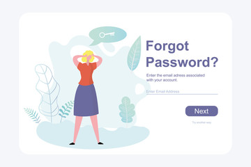 Cute and funny female think about key