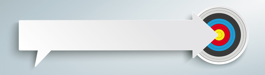Speech Bubble Arrow Classic Target Header