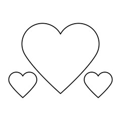 hearts love isolated icon