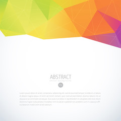 Color triangle background banner brochure template