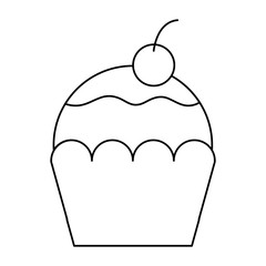 delicious cupcake isolated icon
