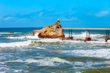 Virgin Rock in Biarritz, France