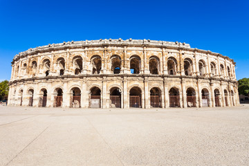 Nimes Arena aerial view, France