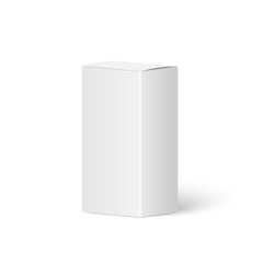 Naklejka premium Realistic white blank box