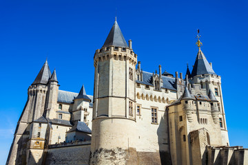Fototapeta na wymiar Chateau Saumur castle in Castle