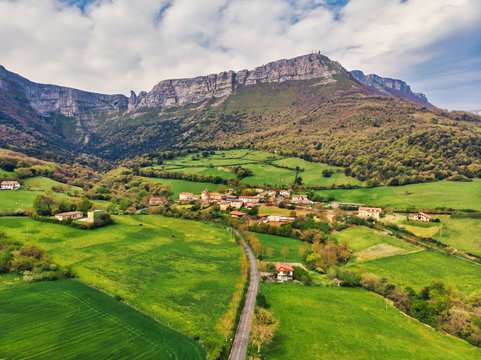 Rural landscape of the Basque country, Ordu&ntilde;a, Alava, Spain.