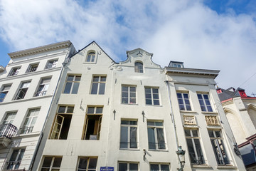 BRUSSELS, BELGIUM - August 27, 2017: Street view of Buildings around city, one of the most popular tourist destinations in brussel, Belgium.