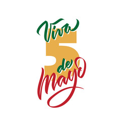 Cinco de Mayo vector typography. 5 of May on Spanish holiday