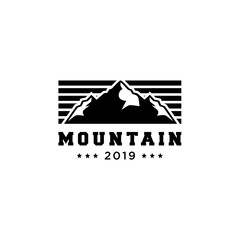 mountain logo. flat mountain logo template vector