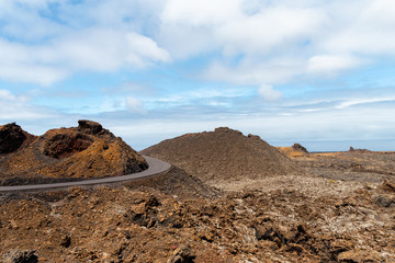 A view of a beach of Lanzarote, Canary Islands, Spain.