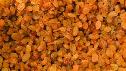 Raisins as background Grape Raisin texture. raisins in supermarket