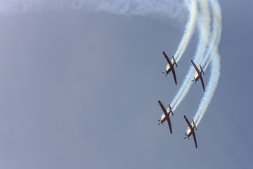 Airshow on Yom haatzmaout - independence day - may 2nd 2017, Tel Aviv-Yafo, Israel