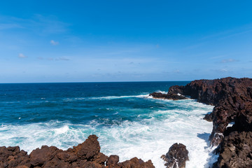 A view of a beach of Lanzarote, Canary Islands, Spain.