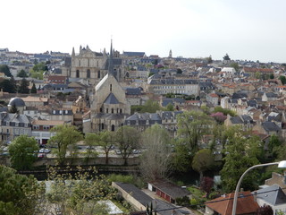 Naklejka premium Widok na Poitiers, Vienne, Francja