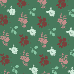 Fashionable pattern in small flowers. Floral background for textiles.