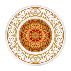 Decorative Mandala. Vector Illustration. Isolated. Tribal Ethnic Ornament With Mandala. Anti-Stress Therapy Pattern. Indian, Moroccan, Mystic, Ottoman Motifs.