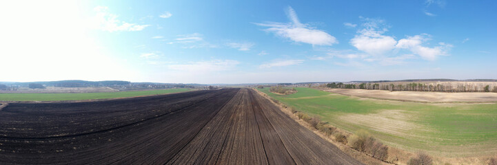 Fototapeta na wymiar field panorama, view from above