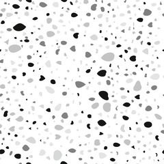 Terrazzo seamless pattern. Colorful vector background with abstract print. Ornament for fabric and interior design