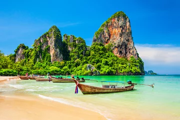 Keuken foto achterwand Railay Beach, Krabi, Thailand Helder waterstrand in Thailand