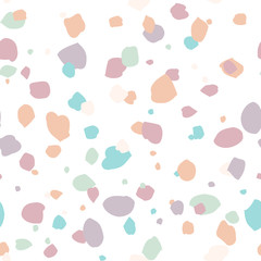 Terrazzo seamless pattern. Colorful vector background with abstract print. Ornament for fabric and interior design