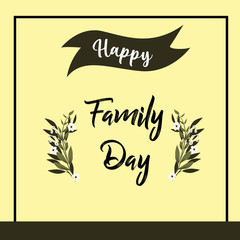 Fototapeta na wymiar Happy Family Day Vector Template Design Illustration