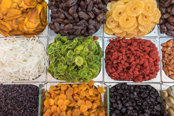 Food sold at the Mahane Yehuda Market in Jerusalem, Israel