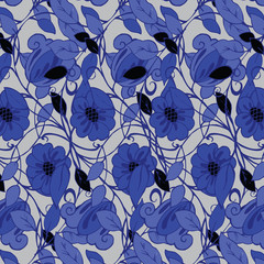 Floral bouquet pattern with small flowers and leaves