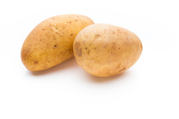 New potato isolated on the white background.